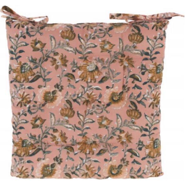Home Styling Collection Μαξιλάρι καρέκλας με κόμπους, floral σχέδιο, 100% βαμβάκι, 40 x 40 cm 14127044 5902973446005
