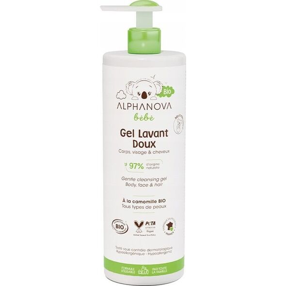 Alphanova Bebe Alphanova Bebe Bio, Απαλό τζελ πλυσίματος για μωρά 2 σε 1, 400ml 14222717 3760075073558