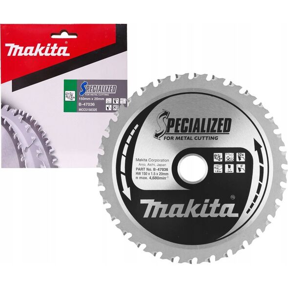 Makita MAKITA ΔΙΚΥΛΛΟ ΠΡΙΟΝΙ 150x20x32z ΓΙΑ ΜΕΤΑΛΛΟ 14091302 88381454247