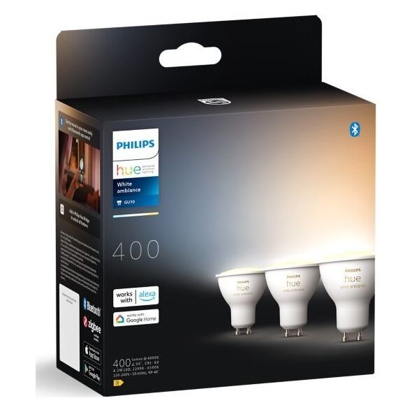 Signify Philips Hue White Ambiance GU10 Dreierpack 3x350lm*