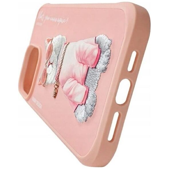 Nimmy iPhone 15 Pro 6.1" Case Pink Glasses Cool Cat