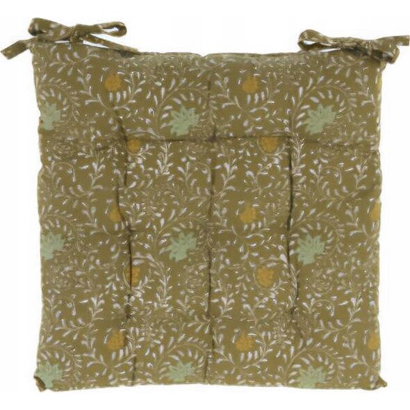 Home Styling Collection Μαξιλάρι καρέκλας με κόμπους, floral σχέδιο, 100% βαμβάκι, 40 x 40 cm 14127046 5902973446012