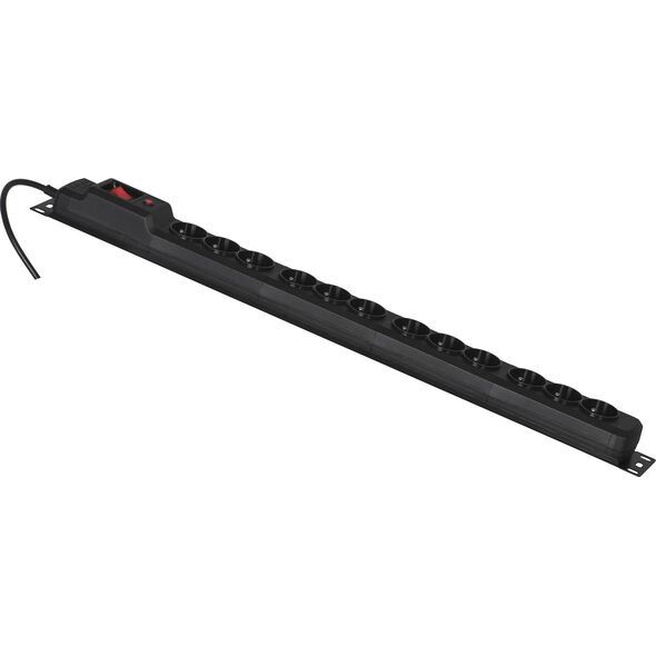 Listwa zasilająca Activejet Combo przeciwprzepięciowa 12 gniazd 3 m czarna (COMBO/12gn/3m/cz               )