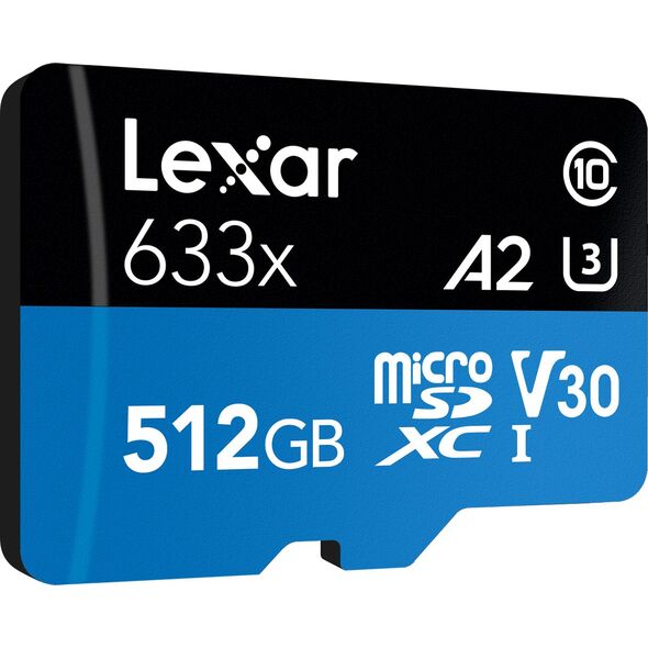 Karta Lexar 633x MicroSDXC 512 GB Class 10 UHS-I/U3 A2 V30 (LSDMI512BB633A)