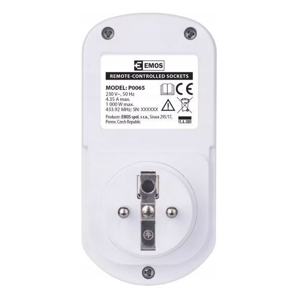 Remote Controlled Sockets SCHUKO, EMOS