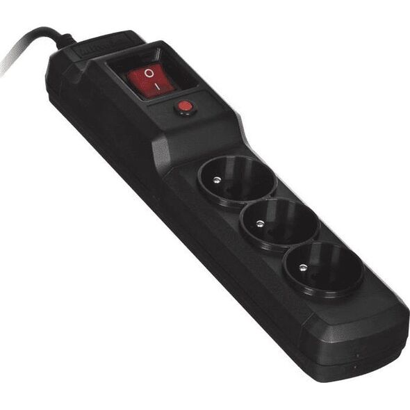 Listwa zasilająca Activejet Combo przeciwprzepięciowa 3 gniazd 3 m czarna