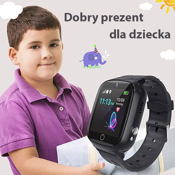 Smartwatch GoGPS K17 Czarny  (K17BK)