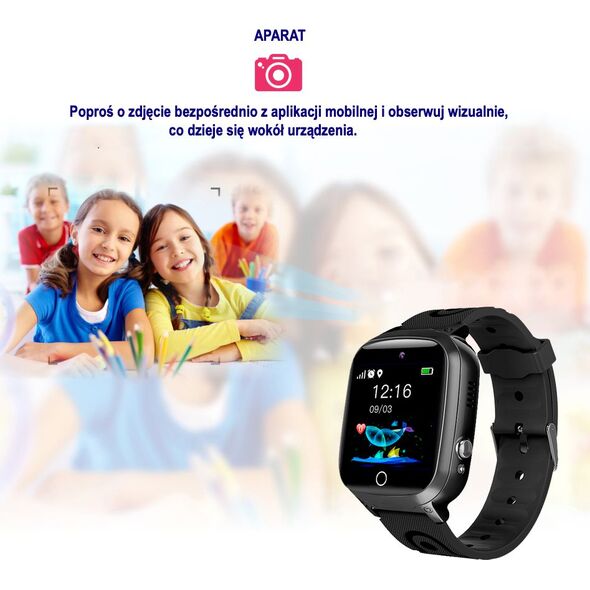 Smartwatch GoGPS K17 Czarny  (K17BK)