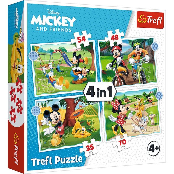 Trefl Puzzle 4w1 Fajny dzień Mickiego / Disney Standard Characters 34604 Trefl p8