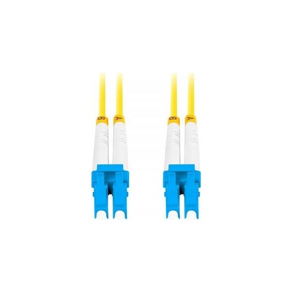 Lanberg Patchcord światłowodowy Lanberg SM LC/UPC-LC/UPC DUPLEX 3.0MM LSZH G657A1 0.5m żółty
