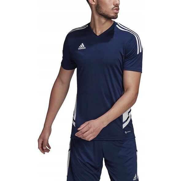 Adidas Koszulka męska adidas Condivo 22 Jersey V-neck granatowo-biała HA6291 S