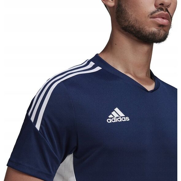 Adidas Koszulka męska adidas Condivo 22 Jersey V-neck granatowo-biała HA6291 S