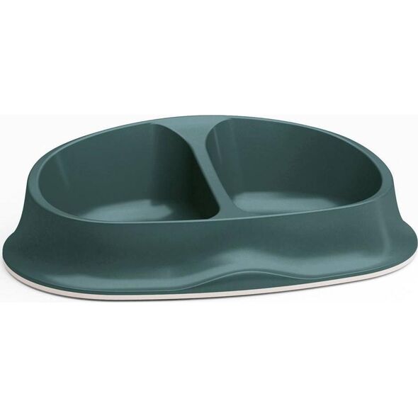 Zolux STEFANPLAST Miska dla psa lub kota Chic plastikowa podwójna zielona 2x250 ml