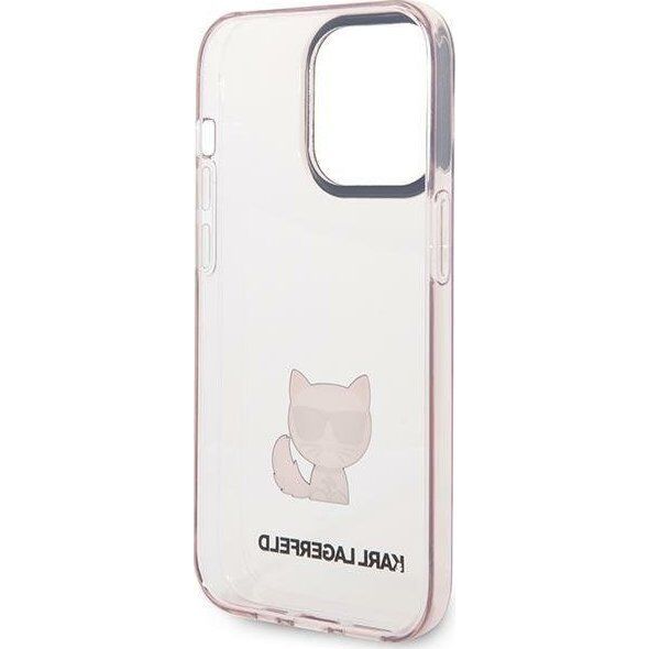 Karl Lagerfeld Etui Karl Lagerfeld KLHCP14LCTTRI Apple iPhone 14 Pro hardcase różowy/pink Transparent Choupette Body