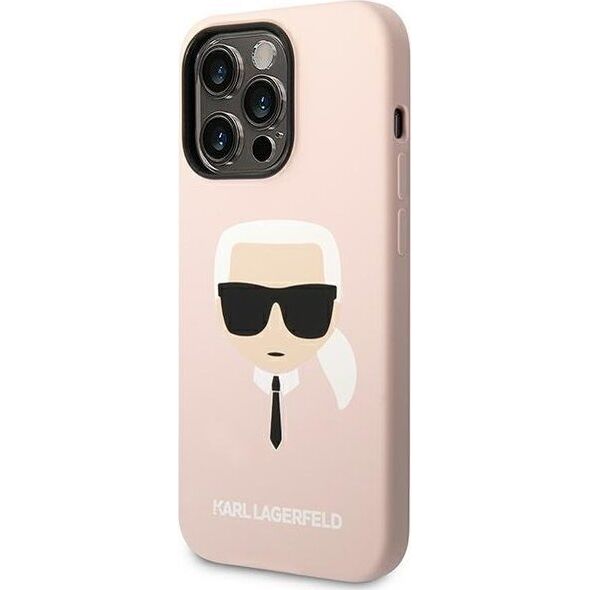 Karl Lagerfeld Karl Lagerfeld KLHCP14XSLKHLP iPhone 14 Pro Max 6,7" hardcase różowy/pink Silicone Karl`s Head NoSize