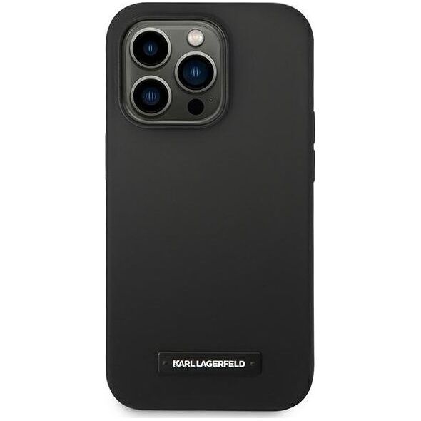 Karl Lagerfeld Karl Lagerfeld KLHMP14XSLMP1K iPhone 14 Pro Max 6,7" hardcase czarny/black Silicone Plaque Magsafe NoSize