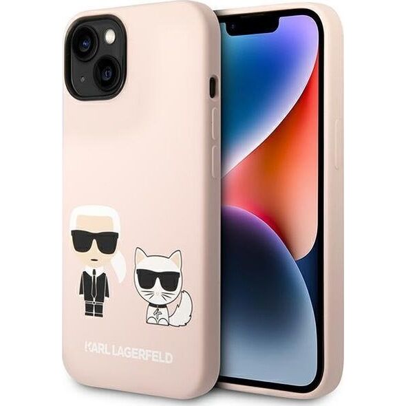 Karl Lagerfeld Karl Lagerfeld KLHMP14SSSKCI iPhone 14 6,1" hardcase jasnoróżowy/light pink Silicone Karl & Choupette Magsafe NoSize
