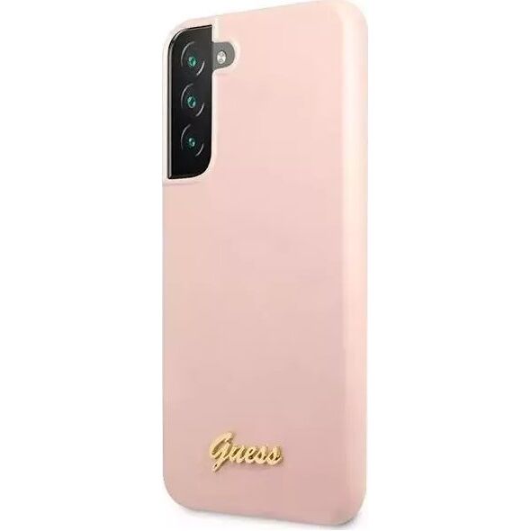 Guess Etui Guess GUHCS23SLSLMGPP do Samsung Galaxy S23 S911 różowy/pink hardcase Silicone Script Metal Logo