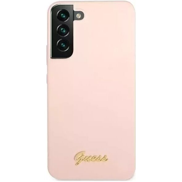 Guess Etui Guess GUHCS23SLSLMGPP do Samsung Galaxy S23 S911 różowy/pink hardcase Silicone Script Metal Logo