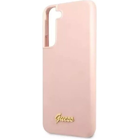 Guess Etui Guess GUHCS23SLSLMGPP do Samsung Galaxy S23 S911 różowy/pink hardcase Silicone Script Metal Logo