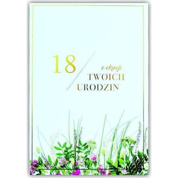 Trend Kartka okolicznościowa Urodziny 18
