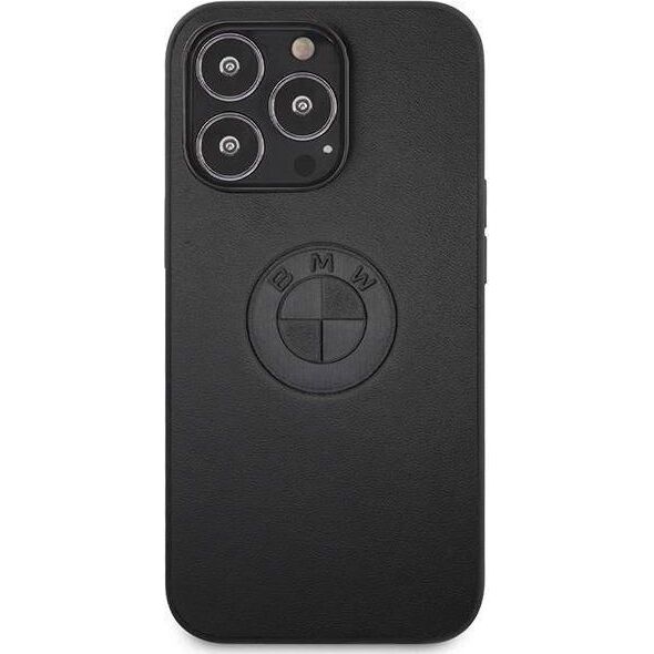 BMW Etui BMW BMHCP13LREELK iPhone 13 Pro / 13 6.1" czarny/black hardcase Leather Emboss