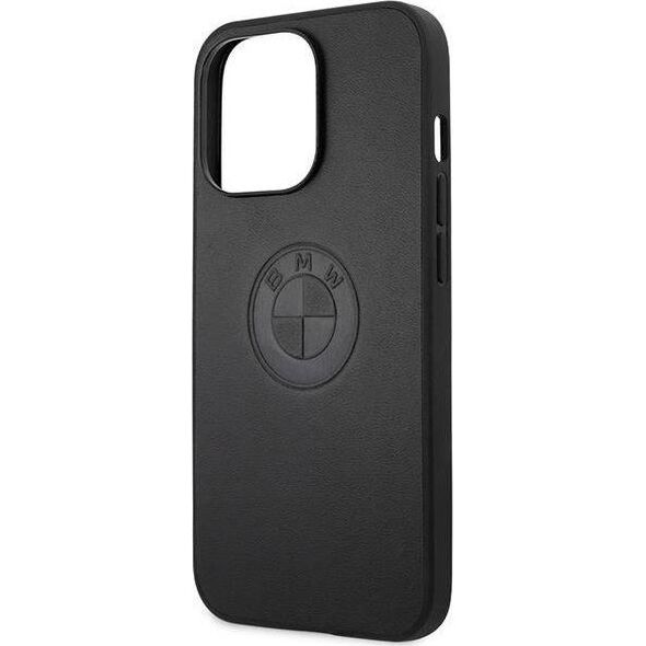 BMW Etui BMW BMHCP13LREELK iPhone 13 Pro / 13 6.1" czarny/black hardcase Leather Emboss