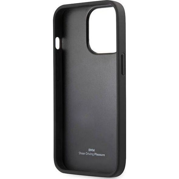 BMW Etui BMW BMHCP13LREELK iPhone 13 Pro / 13 6.1" czarny/black hardcase Leather Emboss