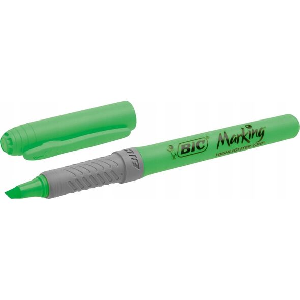 Bic Overstregningspen BIC Highlighter Grip grøn med skrå spids - (12 τεμάχια) 13961578 70330330986