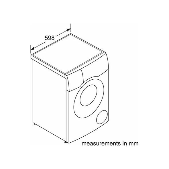 Pralko-suszarka Bosch Bosch | Washing Machine with Dryer | WNC254A0SN | Energy efficiency class D | Front loading | Washing capacity 10.5 kg | 1400 RPM | Depth 62 cm | Width 60 cm | Display | LED | Drying system | Drying capacity 6 kg | Steam function | W