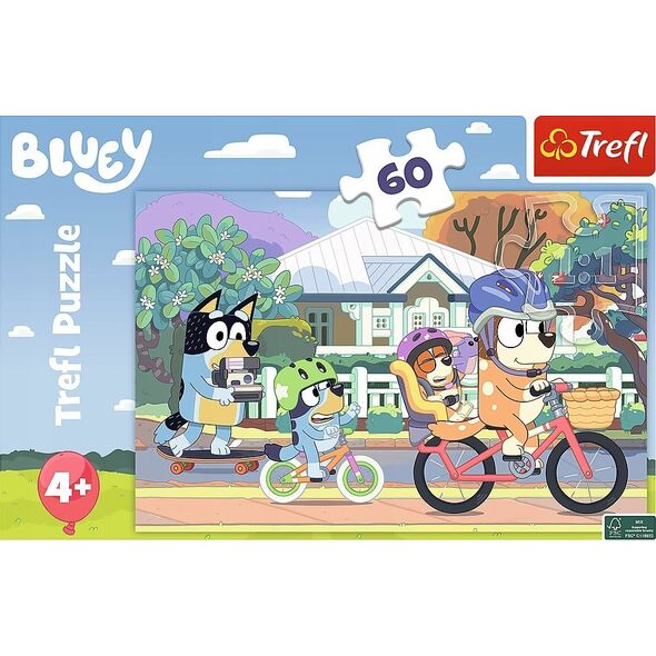 Trefl Puzzle 60 elementów Wesoły Bluey Trefl