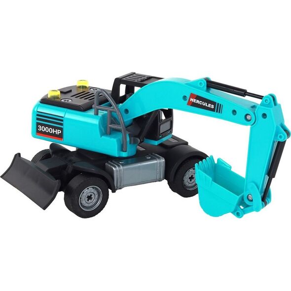 LeanToys Koparka Zestaw DIY Niebieska Pojazd Budowlany Wiertnica Chwytak