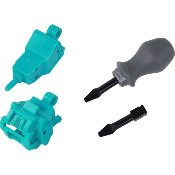 LeanToys Koparka Zestaw DIY Niebieska Pojazd Budowlany Wiertnica Chwytak