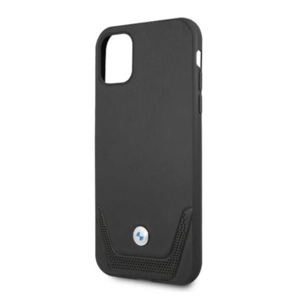 Original Case IPHONE 11 BMW Hardcase Leather Perforate (BMHCN61RSWPK) black 3666339011802