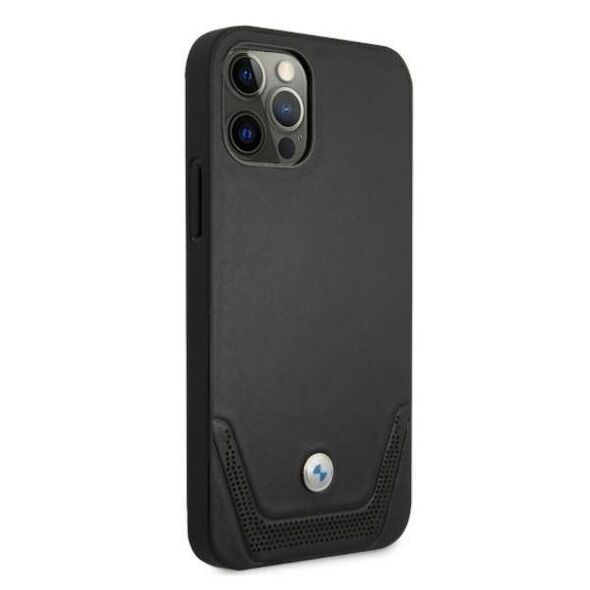 Original Case IPHONE 12 PRO MAX BMW Hardcase Leather Perforate (BMHCP12LRSWPK) black 3666339010829