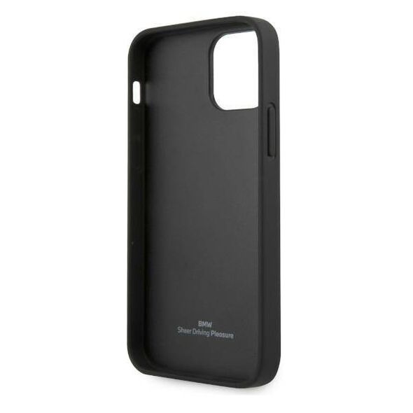 Original Case IPHONE 12 PRO MAX BMW Hardcase Leather Perforate (BMHCP12LRSWPK) black 3666339010829