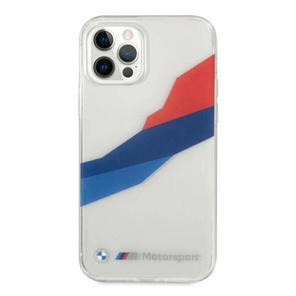 Original Case IPHONE 12 PRO MAX BMW Hardcase Motorsport Tricolor (BMHCP12LSKTGT) transparent 3666339011697
