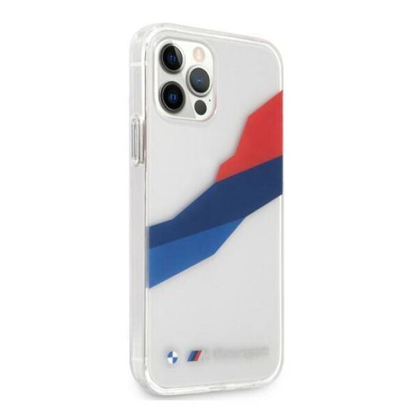 Original Case IPHONE 12 PRO MAX BMW Hardcase Motorsport Tricolor (BMHCP12LSKTGT) transparent 3666339011697