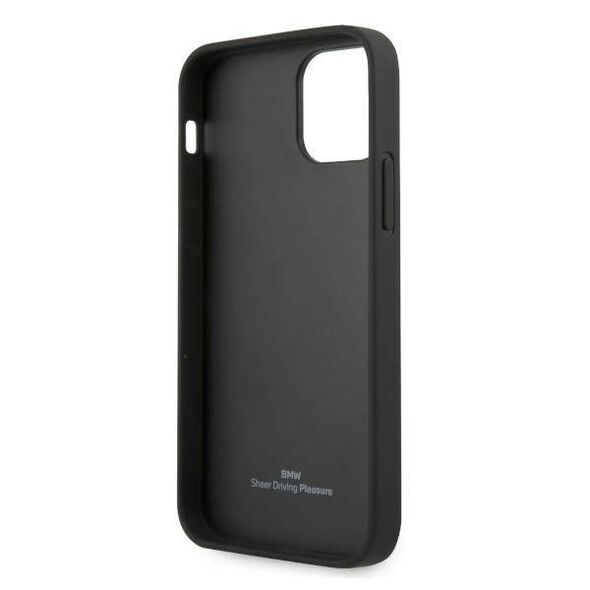 Original Case IPHONE 12 / 12 PRO BMW Hardcase Leather Curve Perforate (BMHCP12MRSPPR) red 3666339010874