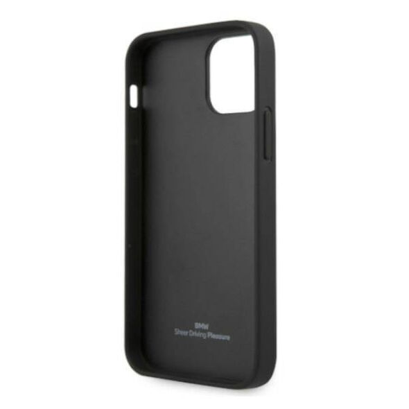 Original Case IPHONE 12 / 12 PRO BMW Hardcase Leather Perforate (BMHCP12MRSWPK) black 3666339010812