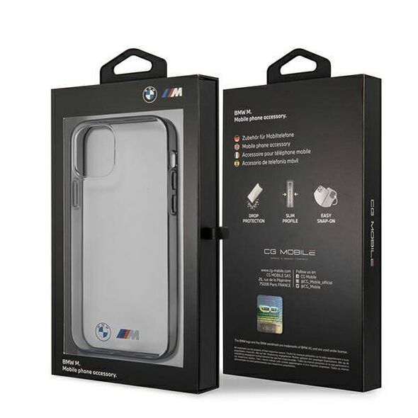 Original Case IPHONE 12 MINI BMW Hardcase Sandblast (BMHCP12SMBTOK) transparent 3666339011314