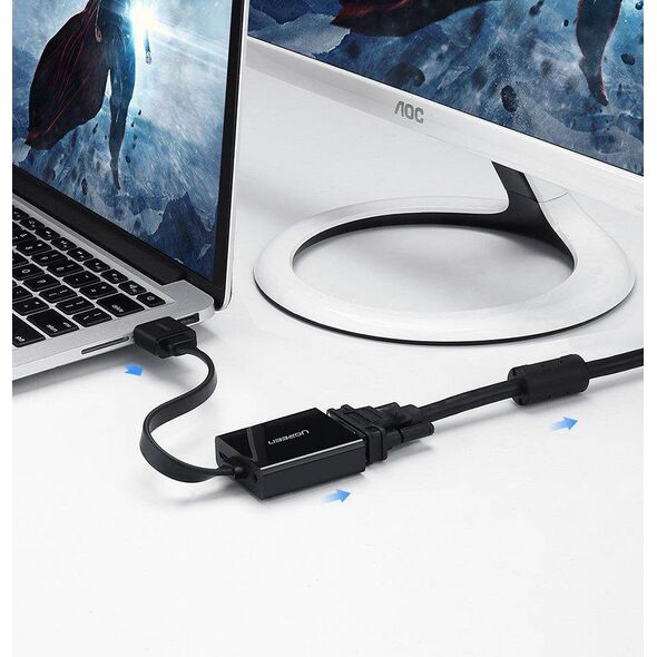 HDMI to VGA Adapter UGREEN MM103, 25cm (black) 6957303842483