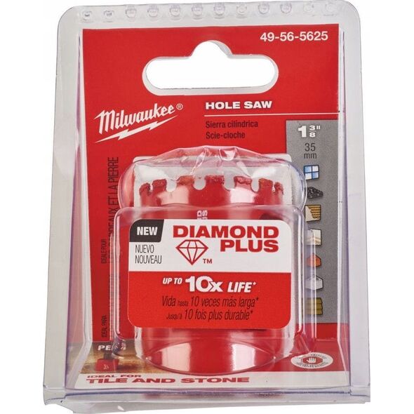 Milwaukee MILWAUKEE CROWN 35mm DIAMOND BREAKING/SOLDERED DIAMOND GREEN/STONE, WET/DRY 13763402 45242308460
