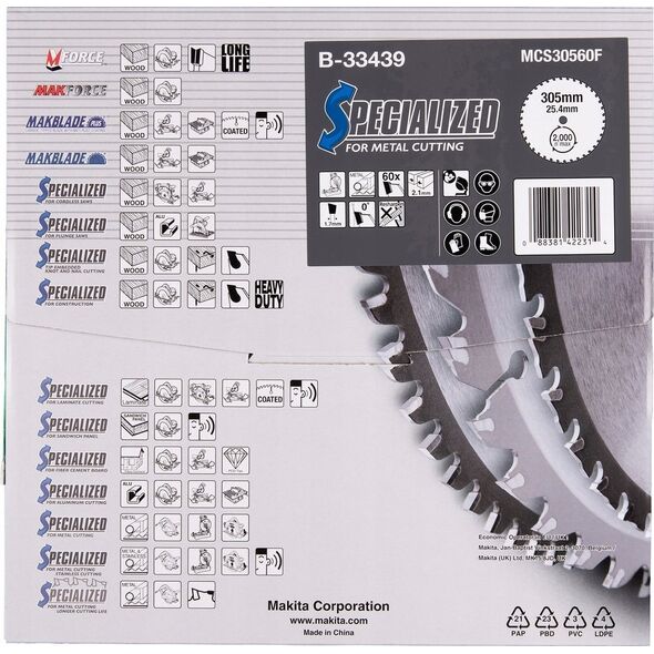 Makita Πριονόλαμα 305x2,1x25,4 mm Makita B-33439 13763768 88381422314