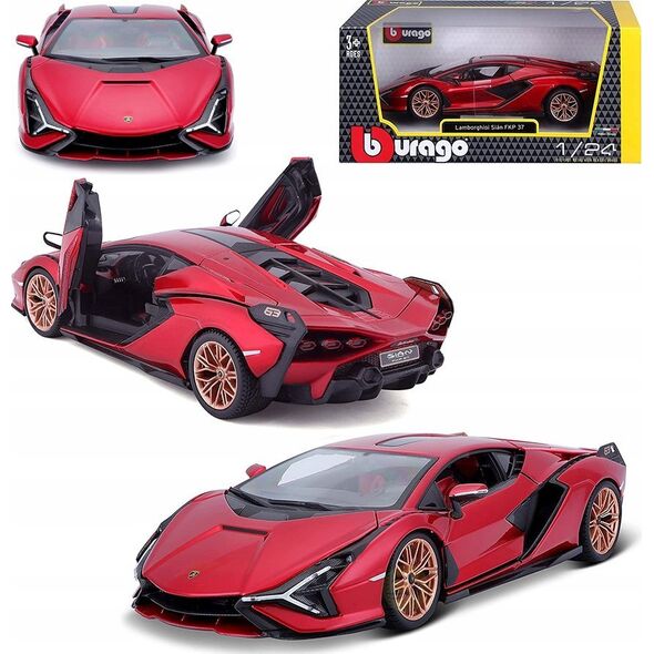 Bburago BBU 1:24 Lamborghini Sian FKP37 Red 21099RD 02702
