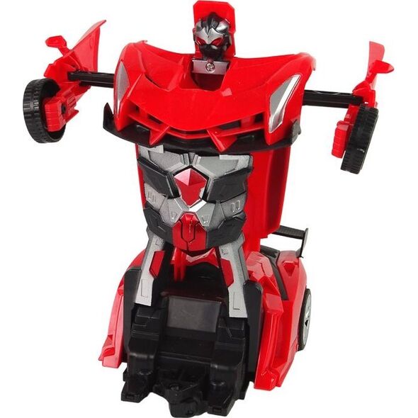 LeanToys Auto Robot Transformer 2w1 Pilot R/C Zdalnie sterowane Czerwony