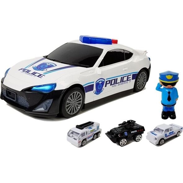Lean Sport Auto Policyjne Schowek Garaż 2w1 Dźwięk Światła