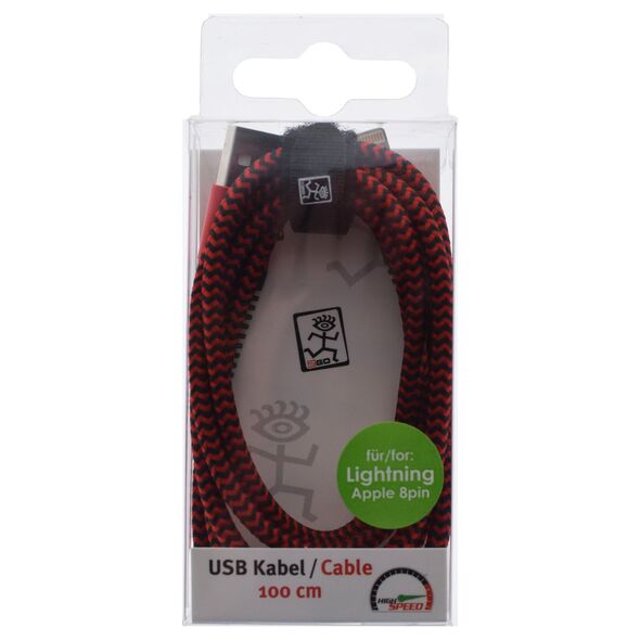 Kabel USB 2GO USB-A - Lightning 1 m Czerwony (795946)