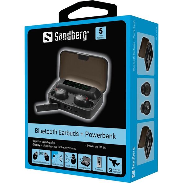 Słuchawki Sandberg SANDBERG Bluetooth Earbuds + Powerbank