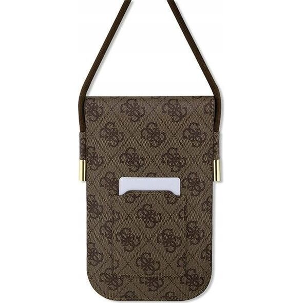 Guess Guess 4G Metal Script Logo - Torebka crossbody na telefon (brązowy)